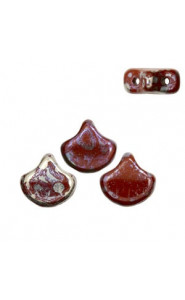 Ginko Leaf Beads 7.5x7.5mm Opaque umber Rembrandt